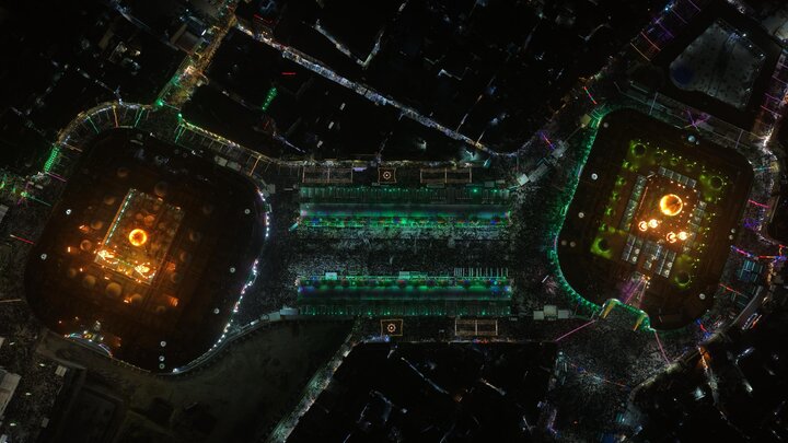 أجواء بين الحرمين في كربلاء المقدسة ليلة النصف من شعبان