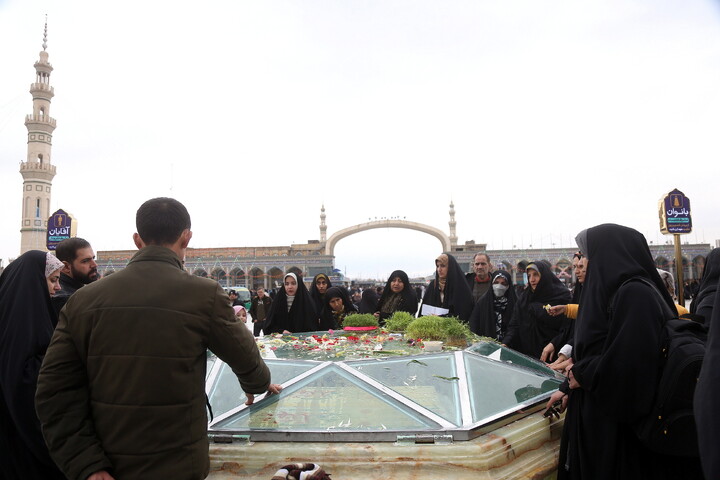 تصاویر/ حال و هوای مسجد مقدس جمکران در روز عید نیمه شعبان