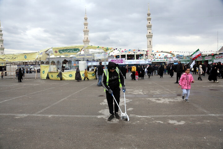 تصاویر/ حال و هوای مسجد مقدس جمکران در روز عید نیمه شعبان