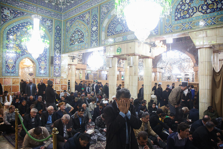 حال و هوای زیبای حرم بانوی کرامت در سالروز ولادت امام زمان(عج)