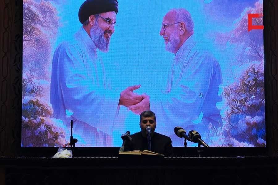 حزب‌الله مراسم بزرگداشت پدر شهید سید حسن نصرالله را در ضاحیه جنوبی برگزار کرد + تصاویر