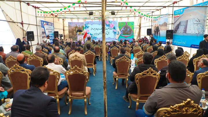 تصاویر/ بهره برداری از مخزن ذخیره آب ۱۵ هزار مترمکعبی غدیر یزد