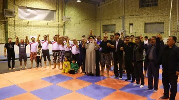 تصاویر/ اجرای ورزش زورخانه‌ای به مناسبت دهه فجر در شهرستان ایوان