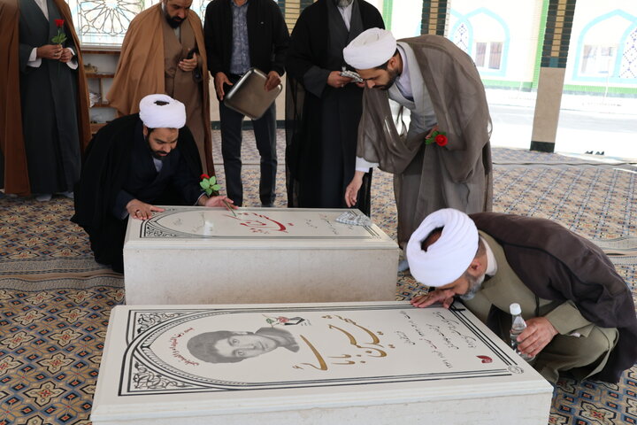 تجدید عهد کارکنان مرکز مدیریت حوزه علمیه خراسان جنوبی با آرمان‌های شهدا