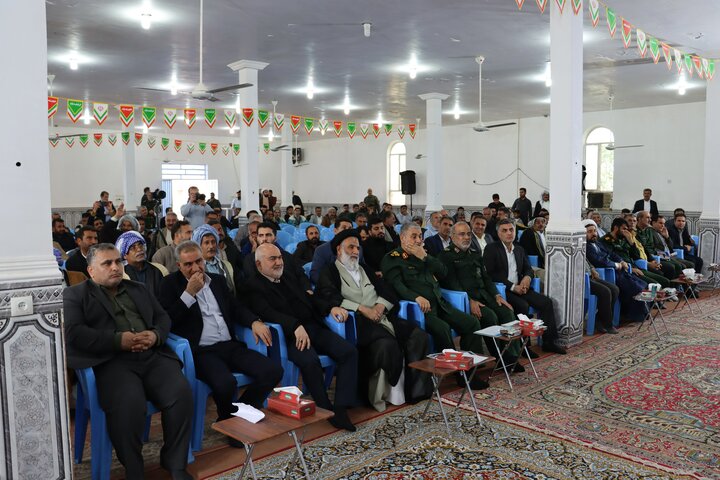 آیین افتتاح پروژه آبرسانی بخش رغیوه شهرستان هفتکل همزمان با دهه فجر باحضور حجت الاسلام والمسلمین موسوی‌فرد نماینده ولی فقیه در خوزستان