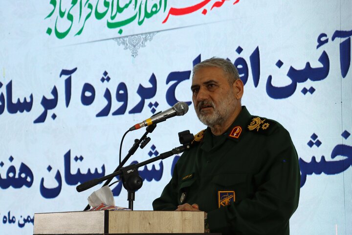 آیین افتتاح پروژه آبرسانی بخش رغیوه شهرستان هفتکل همزمان با دهه فجر باحضور حجت الاسلام والمسلمین موسوی‌فرد نماینده ولی فقیه در خوزستان