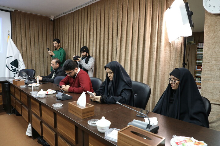 تصاویر/ نشست خبری سخنگوی قرارگاه جنگ ترکیبی بلاغ مبین  حوزه های علمیه