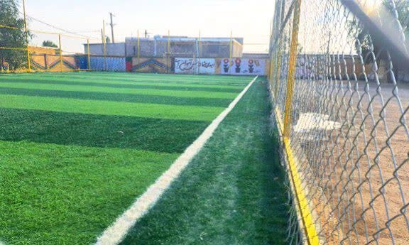 تصاویر/آیین افتتاح چمن مصنوعی مدرسه ملاصدرا در شهرستان ابدانان