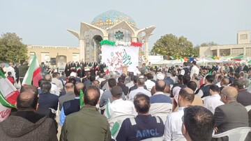 تصاویر/ راهپیمایی ۲۲ بهمن در خارگ