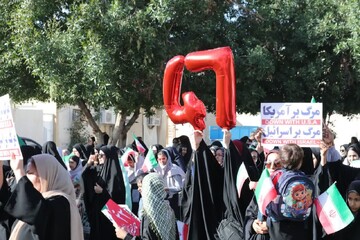 تصاویر/ مراسم راهپیمایی ۲۲ بهمن ماه پارسیان