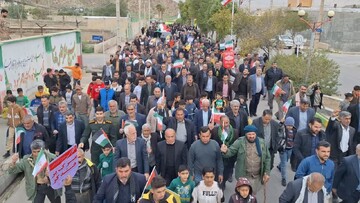 تصاویر / برگزاری راهپیمایی در بخش ماژین