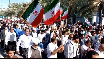 فیلم| شکوه راهپیمایی ۲۲ بهمن در عسلویه