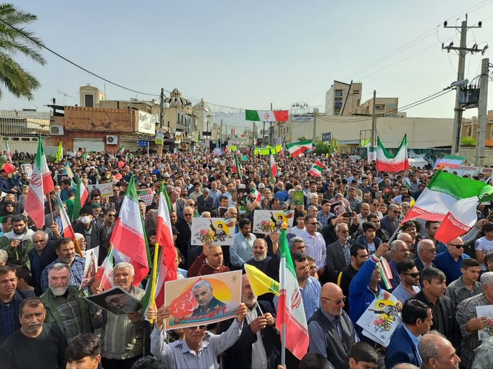 جلوه‌هایی از حضور باشکوه مردم برازجان در ۲۲ بهمن