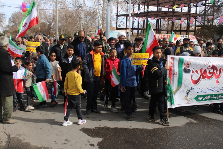 تصاویر/ مراسم راهپیمایی یوم‌الله ۲۲ بهمن در شهر جوپار