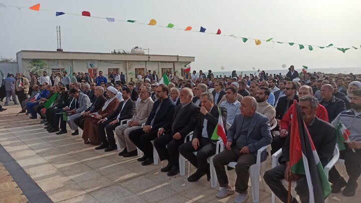 تصاویر/ راهپیمایی ۲۲ بهمن در خارگ