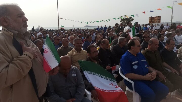 تصاویر/ راهپیمایی ۲۲ بهمن در خارگ