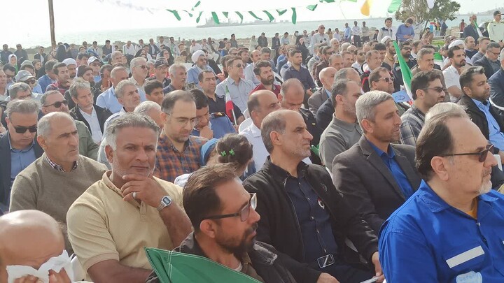 تصاویر/ راهپیمایی ۲۲ بهمن در خارگ