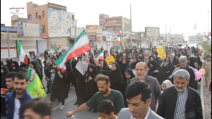 تصاویر/ راهپیمایی ۲۲ بهمن در خارگ