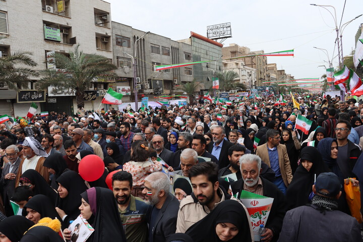 راهپیمایی باشکوه مردم اهواز در یوم الله 22 بهمن