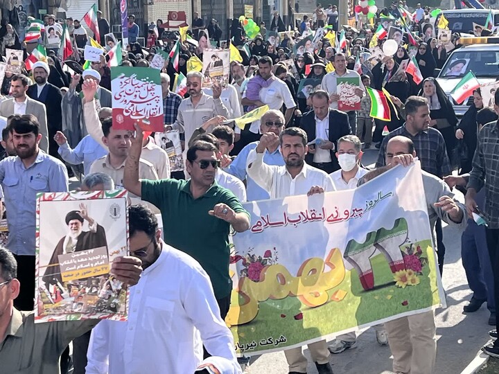 تصاویر/ راهپیمایی ۲۲ بهمن در کنگان