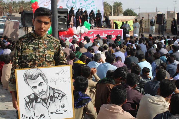 تصاویر/ مراسم راهپیمایی یوم‌الله ۲۲ بهمن در شهر جازموریان