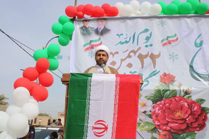 تصاویر/ مراسم راهپیمایی یوم‌الله ۲۲ بهمن در شهر جازموریان