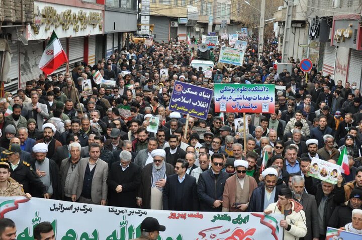 تصاویر/ راهپیمایی ۲۲ بهمن در میاندوآب