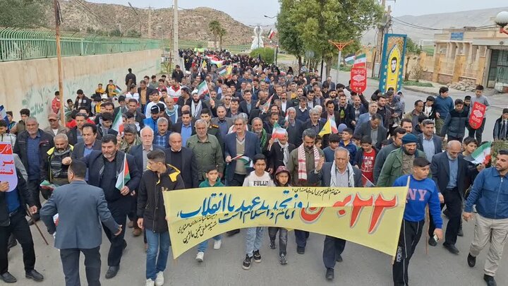 تصاویر / برگزاری راهپیمایی در بخش ماژین