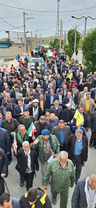 تصاویر / برگزاری راهپیمایی در بخش ماژین