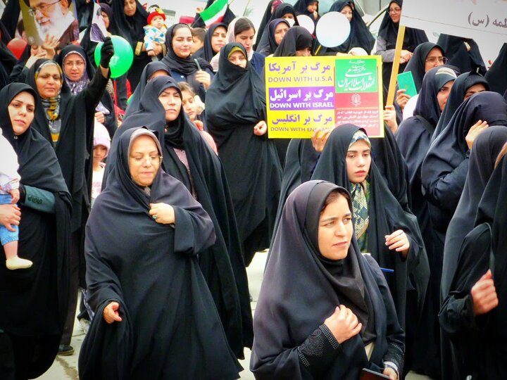 راهپیمایی مردم شهرستان آبدانان