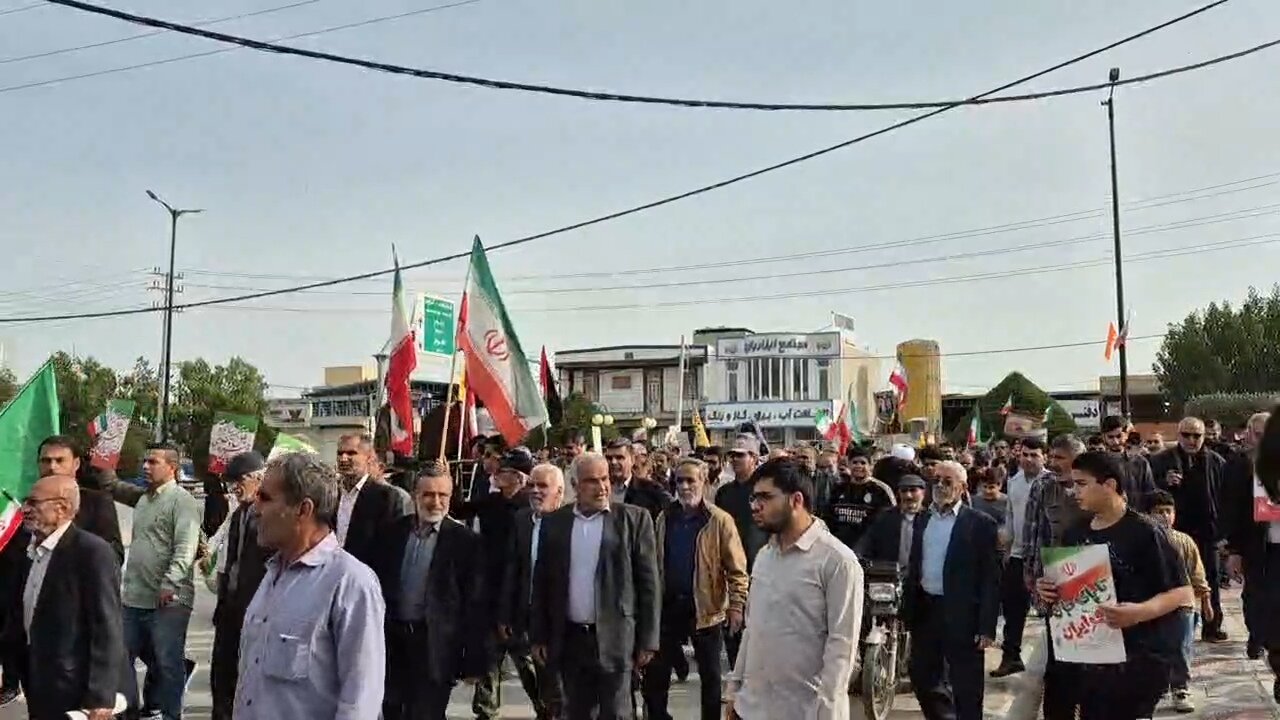 فیلم| حضور باشکوه مردم آب‌پخش در ۲۲ بهمن