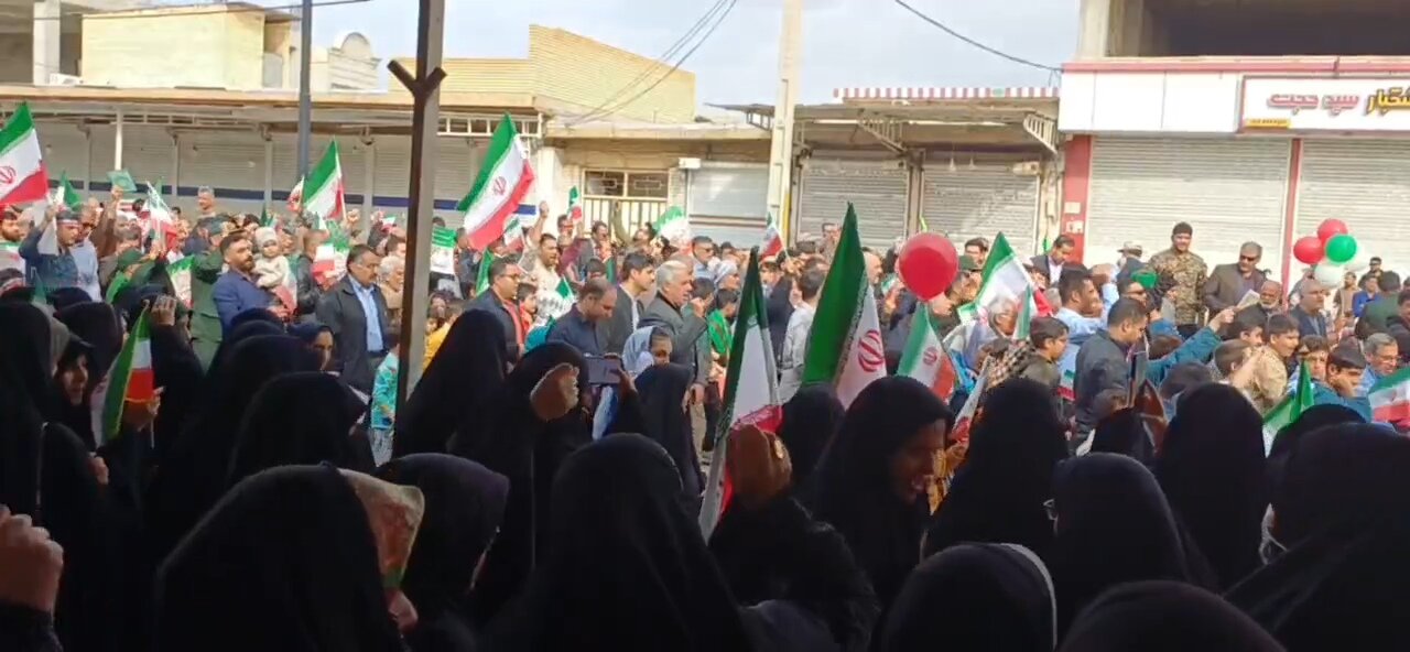 فیلم| راهپیمایی ۲۲ بهمن در دیلم
