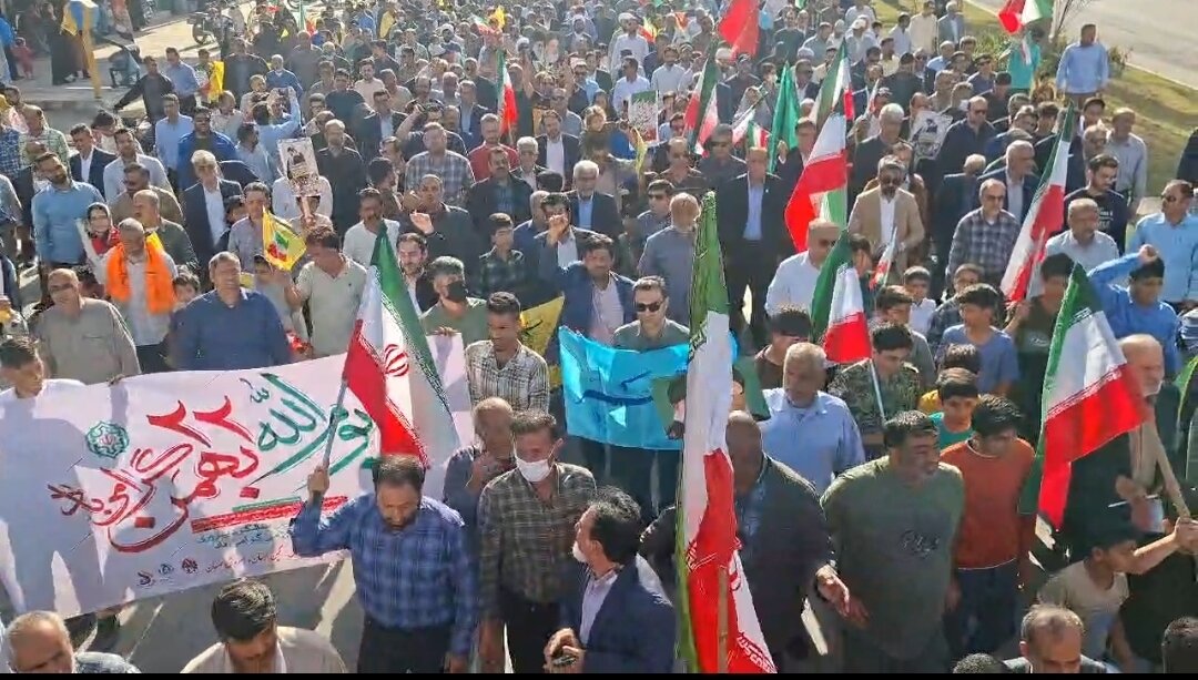 فیلم| راهپیمایی ۲۲ بهمن در کنگان