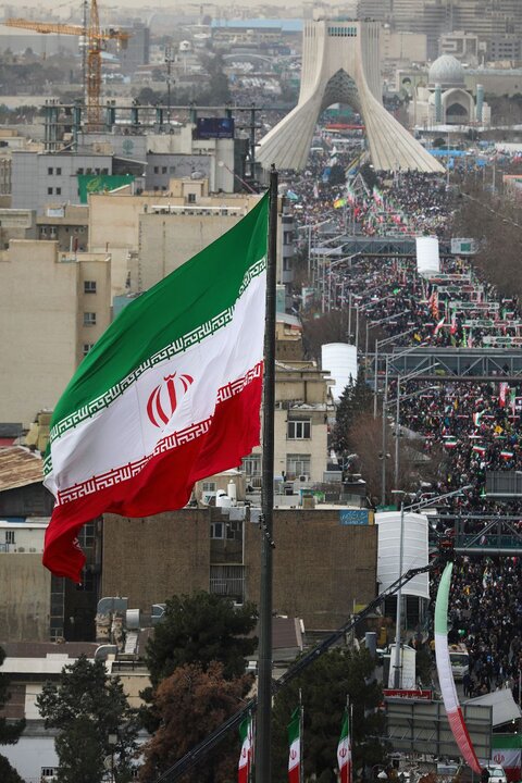 لقطات جوية من مسيرات 22 بهمن في طهران
