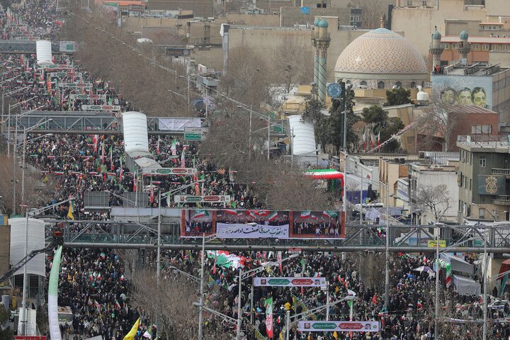 لقطات جوية من مسيرات 22 بهمن في طهران
