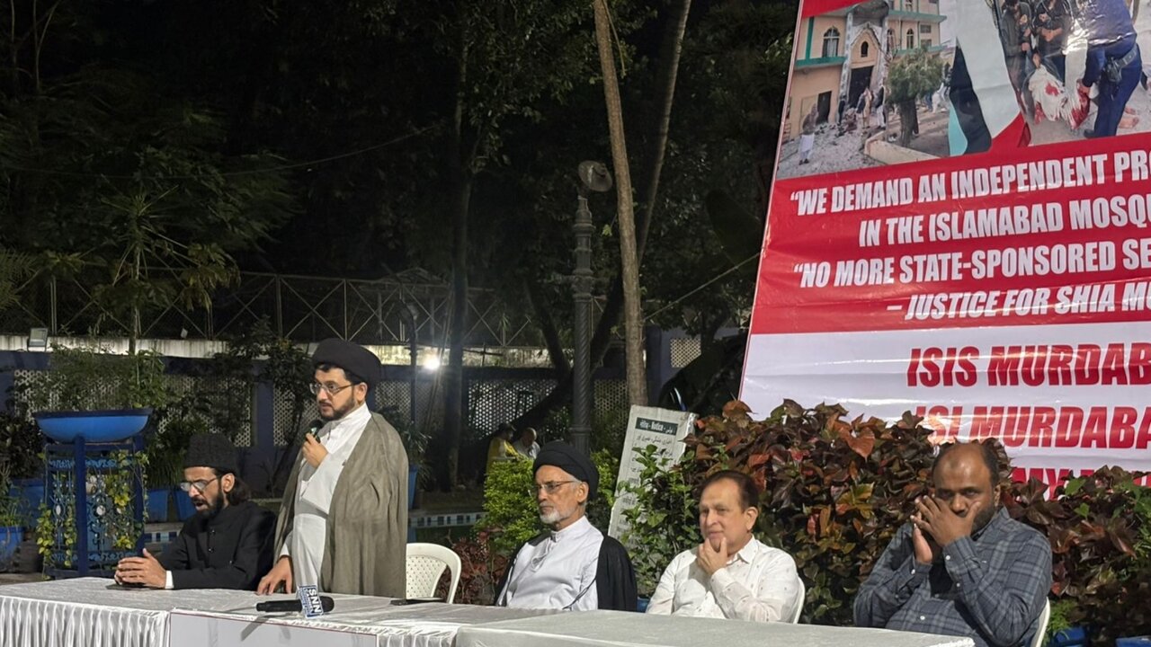 ممبئی میں پاکستان میں شیعوں پر مظالم و مسجد میں حالیہ دہشت گردانہ حملے پر شدید احتجاج