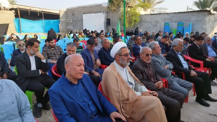 تصاویر/ کلنگ‌زنی حسینیه روستای جتوط دشتستان