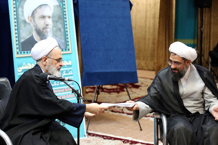 تصاویر/ دیدار اعضای کنگره ملی بزرگداشت شهید آیت‌ الله مفتح با آیت الله اعرافی