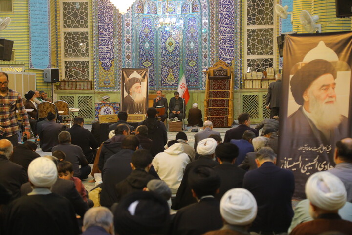 تصاویر / مراسم چهلمین روز ارتحال مرحوم آیت الله سید هادی سیستانی