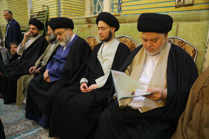 تصاویر / مراسم چهلمین روز ارتحال مرحوم آیت الله سید هادی سیستانی