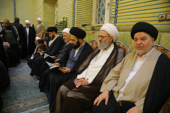 تصاویر / مراسم چهلمین روز ارتحال مرحوم آیت الله سید هادی سیستانی