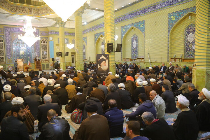 تصاویر / مراسم چهلمین روز ارتحال مرحوم آیت الله سید هادی سیستانی
