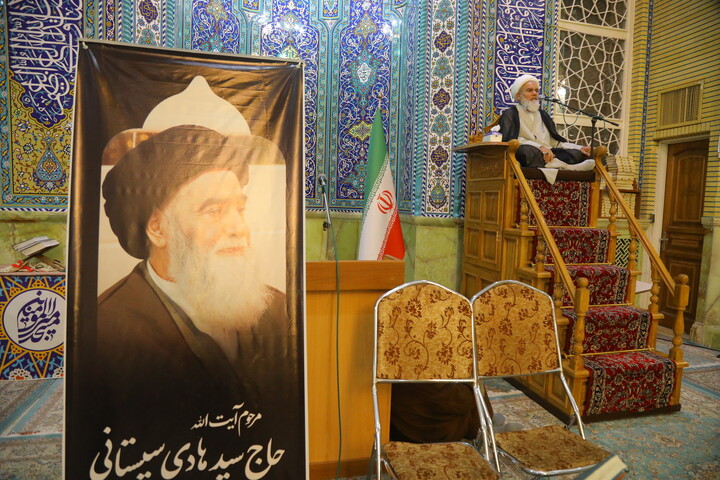 تصاویر / مراسم چهلمین روز ارتحال مرحوم آیت الله سید هادی سیستانی
