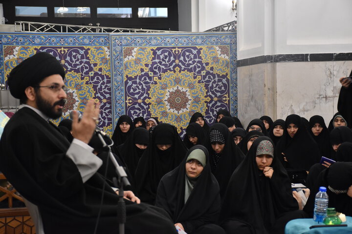سخنرانی حجت‌الاسلام محمدحسین راجی در جمع طلاب خواهر معتکف حرم رضوی