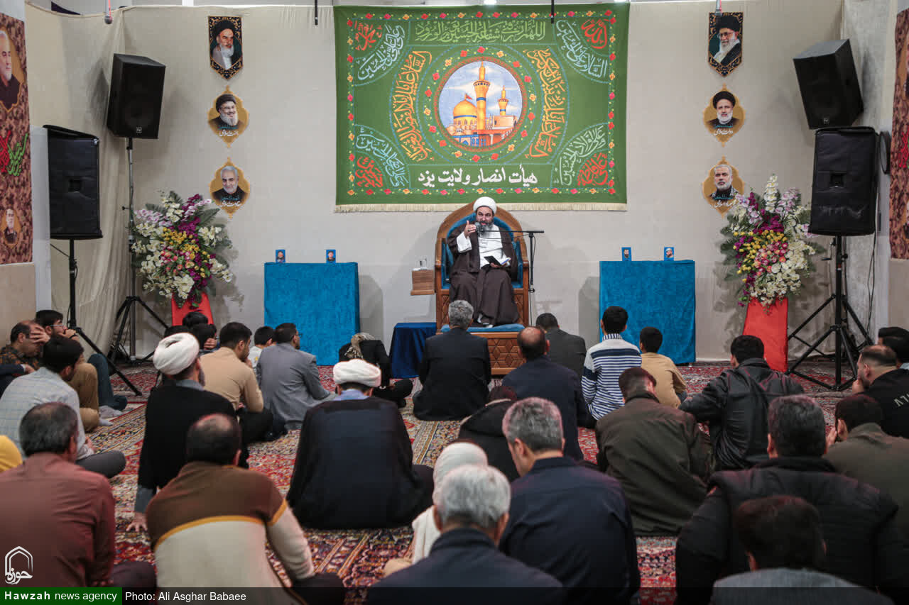 تصاویر/ مراسم هفتگی هیئت ضد صهیونیستی انصار ولایت دارالعباده یزد