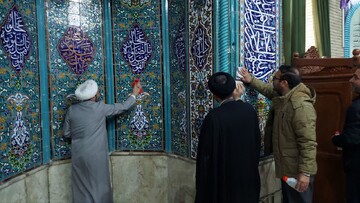 تصاویر/ غبارروبی مساجد بیجار در آستانه ماه میهمانی خدا