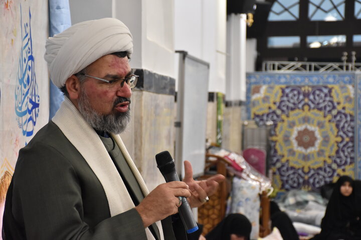 مراسم افتتاحیه اعتکاف طلبگی ۴۵۰ نفر از طلاب خواهر حوزه علمیه خراسان در حرم مطهر رضوی