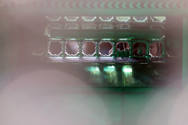 تصاویر/ تنظیف  ضریح مطهر حرم بانوی کرامت در آستانه ماه مهمانی خدا