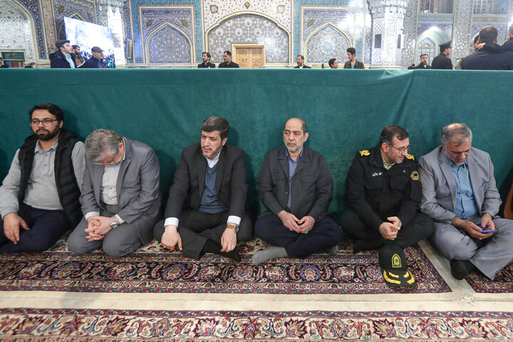 تصاویر/ بزرگداشت شهدای جنایات تروریستی آمریکایی - صهیونی در حرم مطهر رضوی