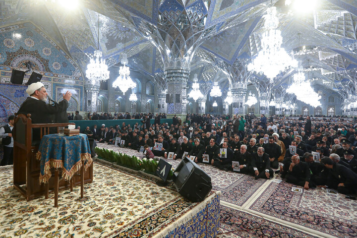 تصاویر/ بزرگداشت شهدای جنایات تروریستی آمریکایی - صهیونی در حرم مطهر رضوی